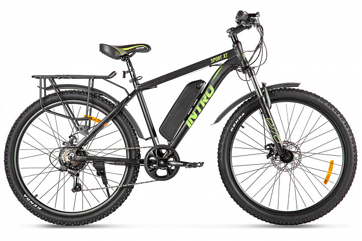 Электровелосипед INTRO Sport XT (черно/зеленый) - фото 10 - id-p224222041