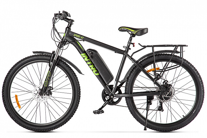 Электровелосипед INTRO Sport XT (черно/зеленый) - фото 9 - id-p224222041