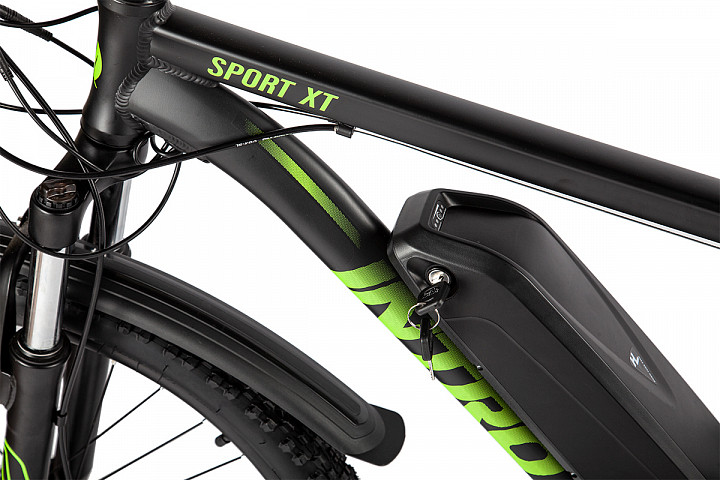 Электровелосипед INTRO Sport XT (черно/зеленый) - фото 6 - id-p224222041