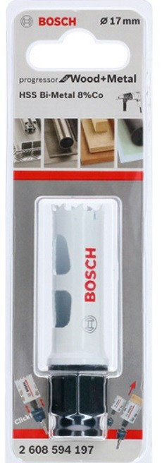 Биметаллическая коронка BOSCH BiM PROGRESSOR 17 mm, NEW