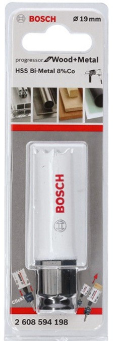 Биметаллическая коронка BOSCH BiM PROGRESSOR 19 mm, NEW