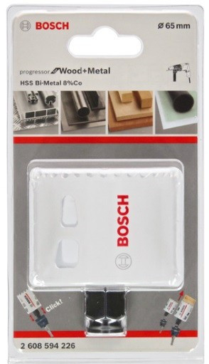 Биметаллическая коронка BOSCH BiM PROGRESSOR 65 mm, NEW