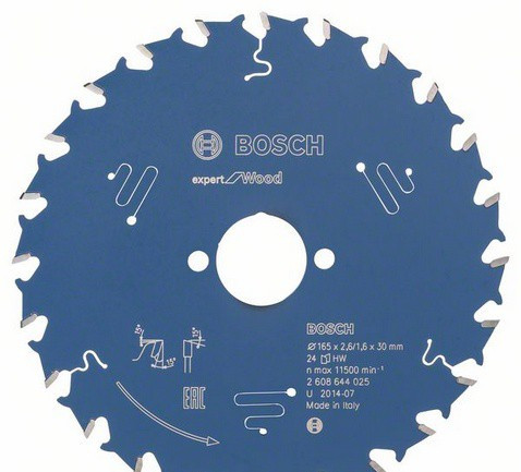 Пильный диск BOSCH 165x30x2.6/1.6x24T  Expert for Wood