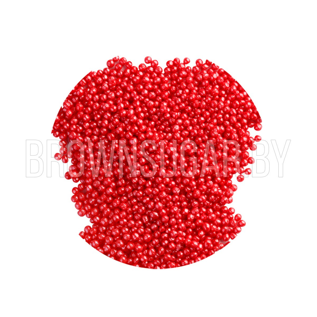 Драже взорванные зерна риса  Жемчуг Красный 2-5 мм (Россия, 50 гр)