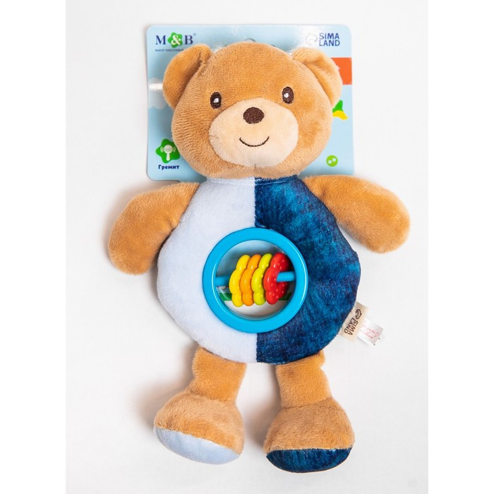 Игрушка-погремушка мягкая «Мишка», от 3 мес., Mum&Baby - фото 3 - id-p224235448