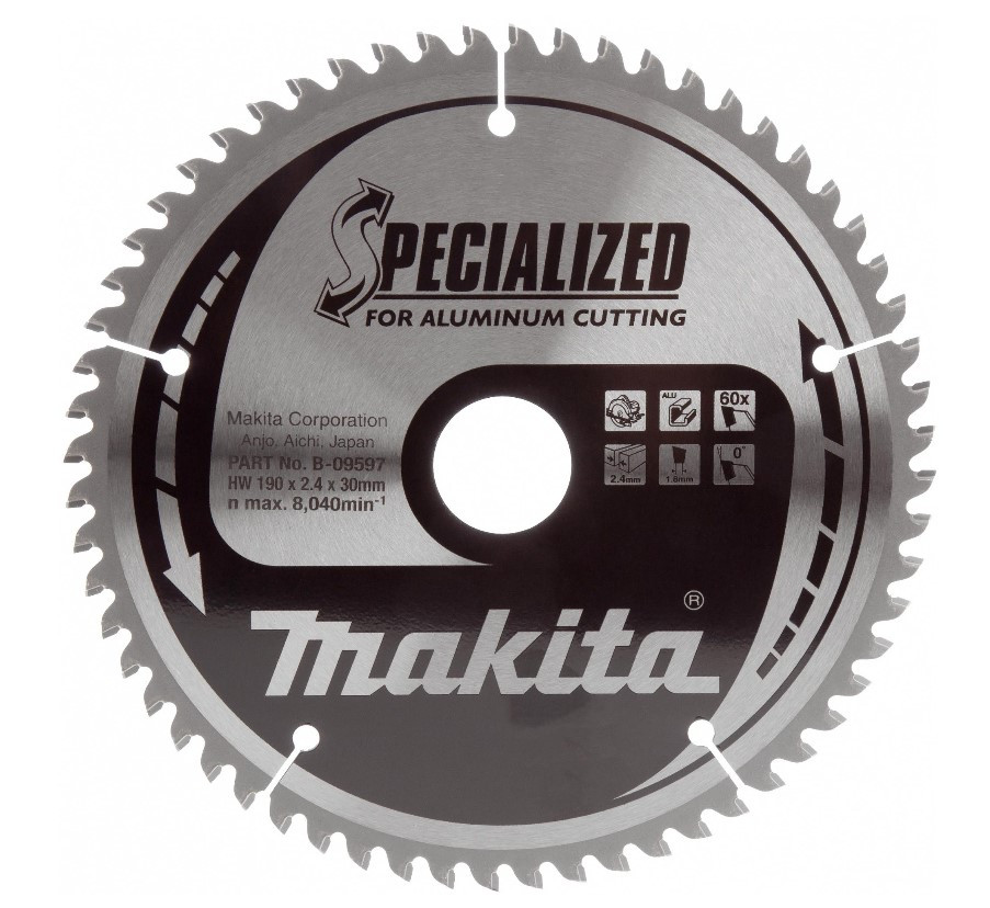 Пильный диск MAKITA 190x30/20/15.88x1.8x60T  для алюминия B-31479