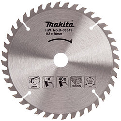 Пильный диск MAKITA 165x20x2,0x40T  дер. /RU/Россия