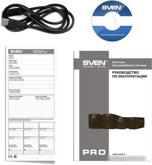 Источник бесперебойного питания SVEN Pro 650 (LCD, USB) - фото 3 - id-p224235708