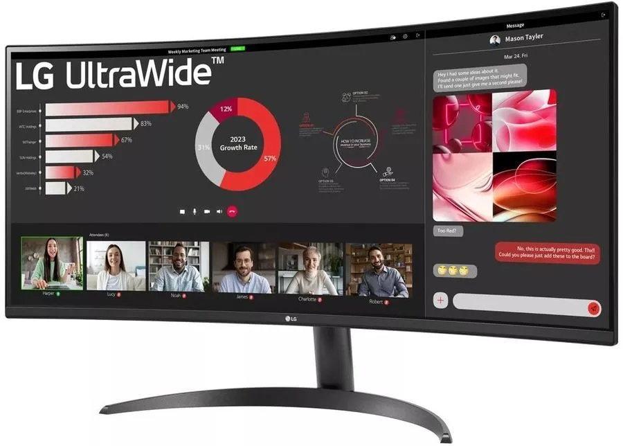 Монитор LG UltraWide 34WR50QC-B - фото 3 - id-p220023036