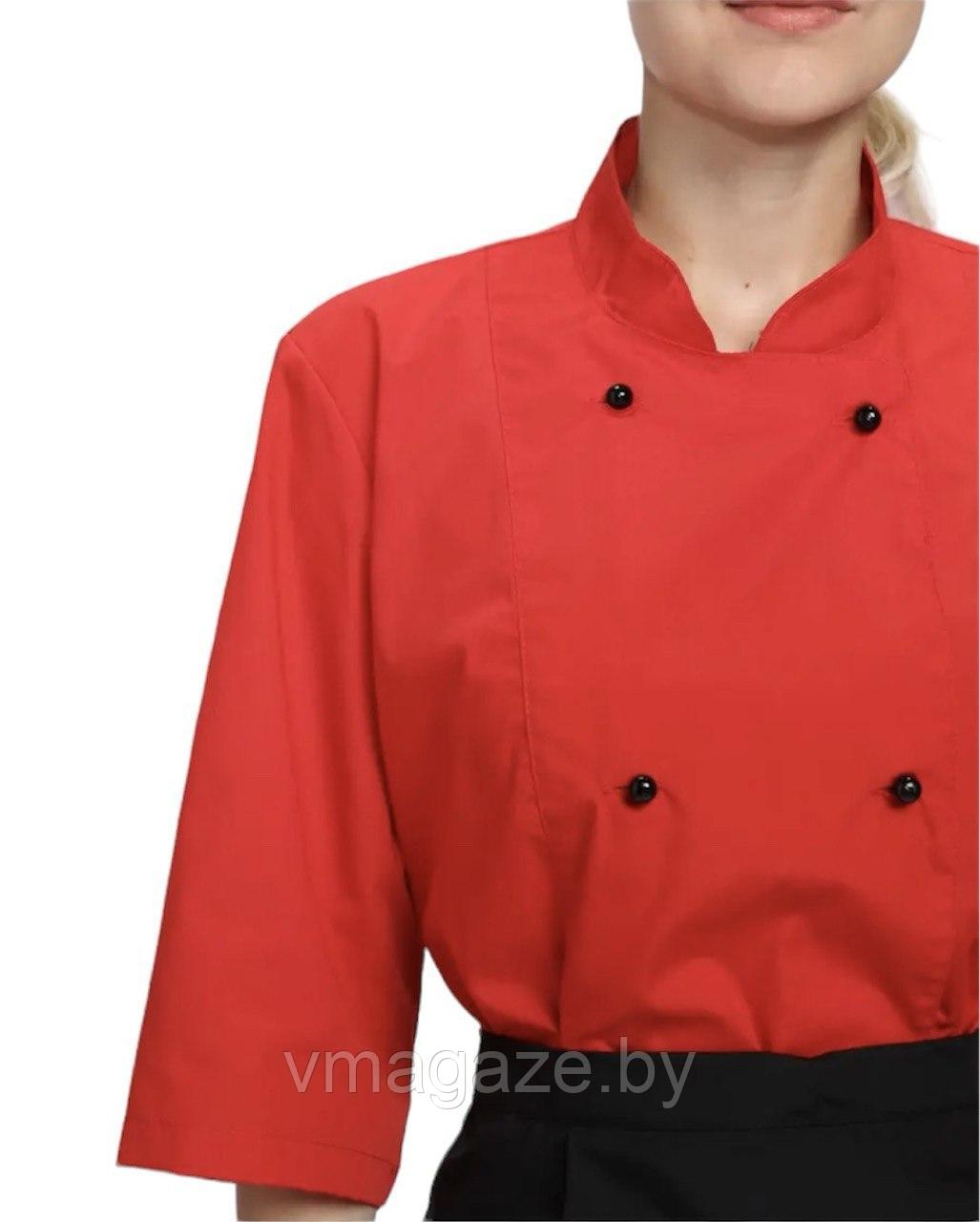 Комплект шеф-повара,повара,женский (цвет красно-черный) - фото 9 - id-p224247245
