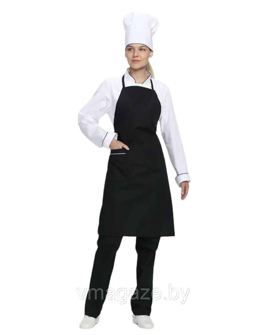Комплект шеф-повара,повара,женский (цвет черно-белый)