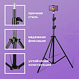 Штатив трипод для телефона фотоаппарата кольцевых ламп 210 см, фото 2