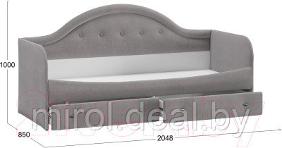 Кровать-тахта ТриЯ Адель тип 1 с мягкой спинкой 80x200 - фото 3 - id-p224249169