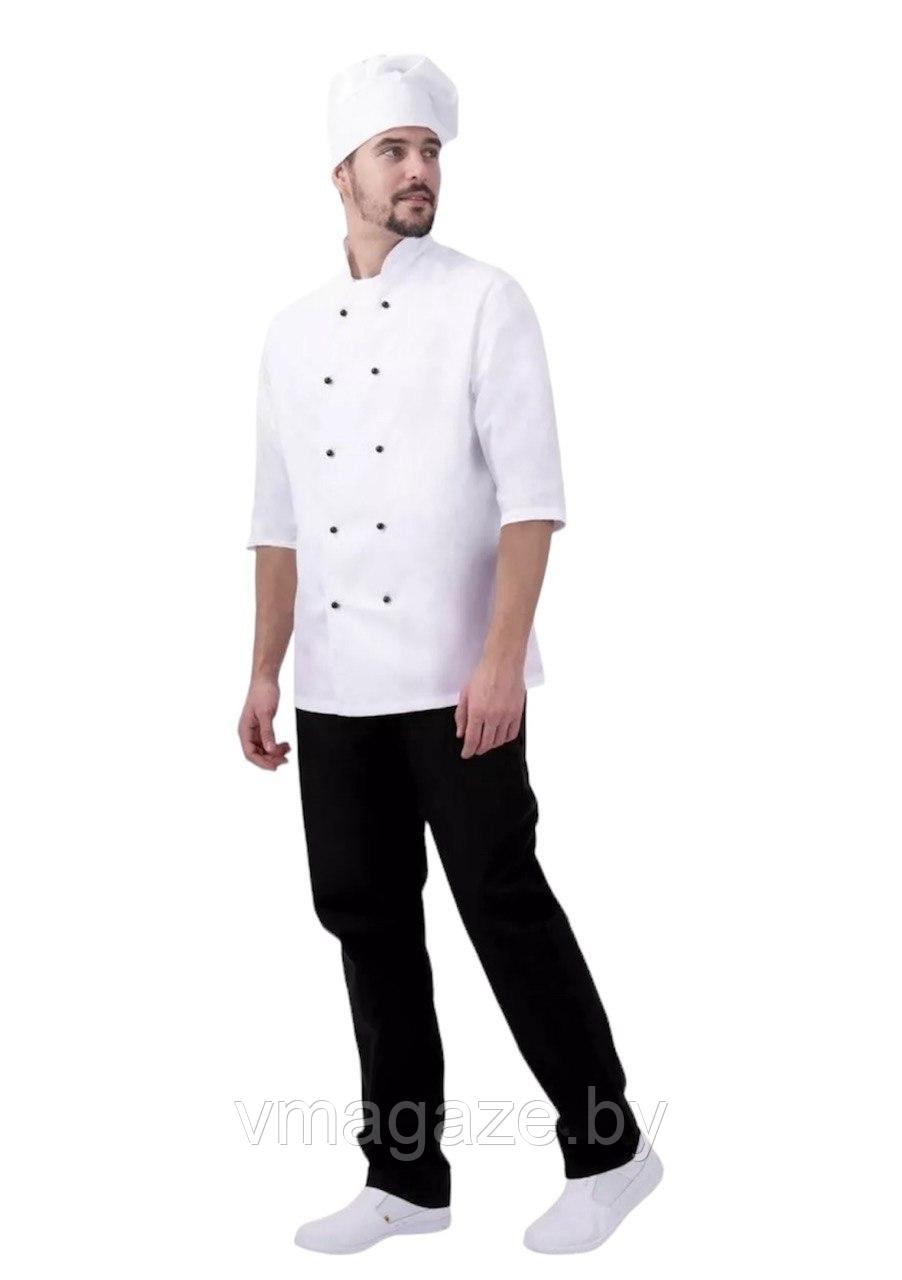 Комплект шеф-повара, повара,мужской (цвет бело-черный) - фото 6 - id-p224249837