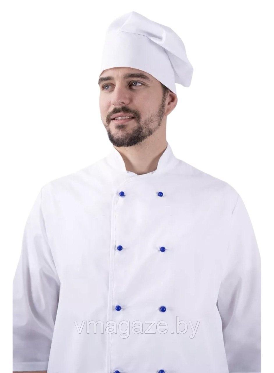 Комплект шеф-повара, повара,мужской (цвет бело-синий) - фото 8 - id-p224250049