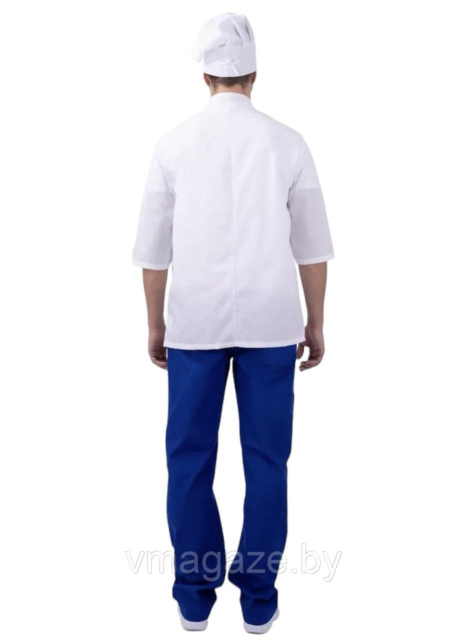 Комплект шеф-повара, повара,мужской (цвет бело-синий) - фото 6 - id-p224250049