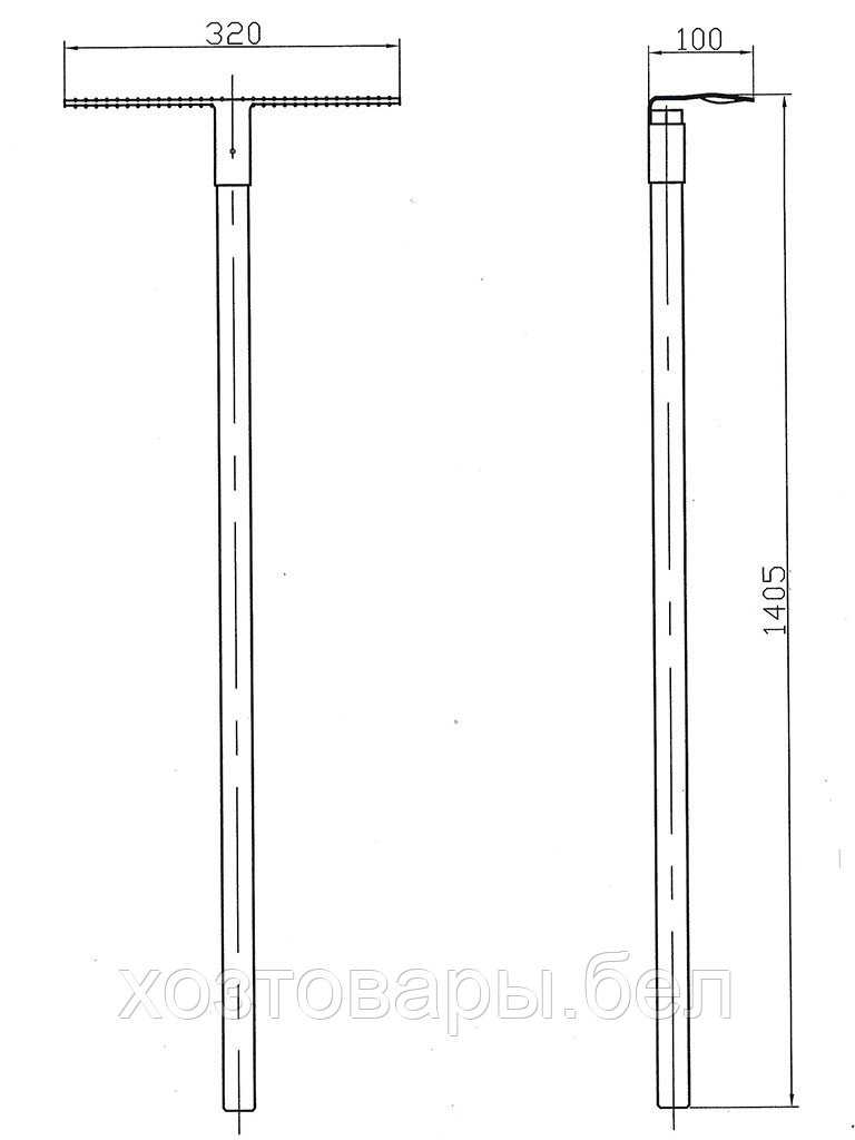 Грабли витые 14-зубые с черенком 100x320x1405мм - фото 2 - id-p224250216