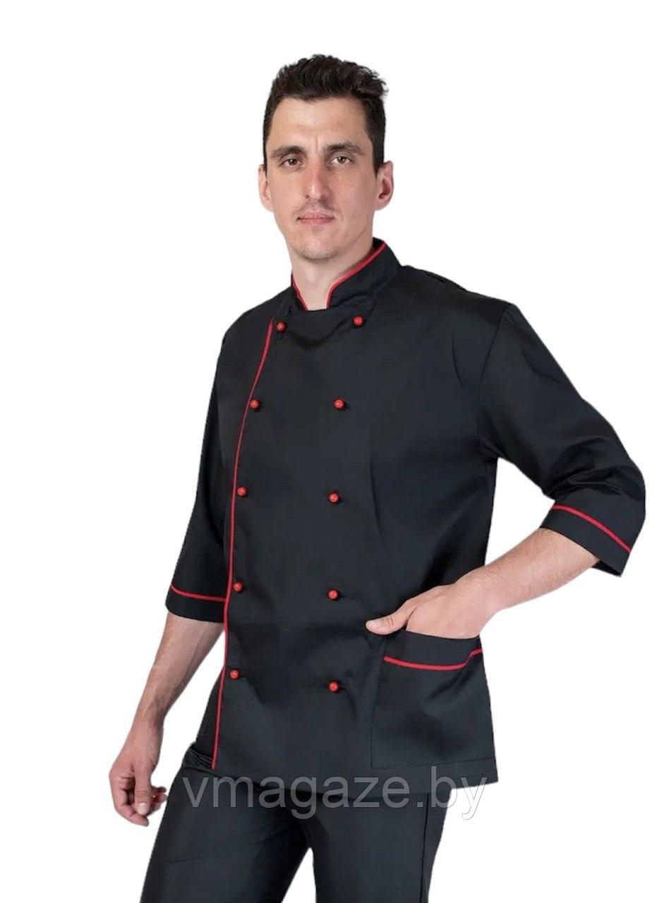 Костюм поварской, шеф-повара,универсальный (цвет-черный) - фото 8 - id-p211719939