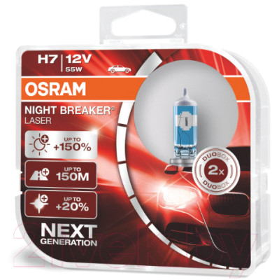 Комплект автомобильных ламп Osram H7 64210NL-HCB - фото 5 - id-p224250681