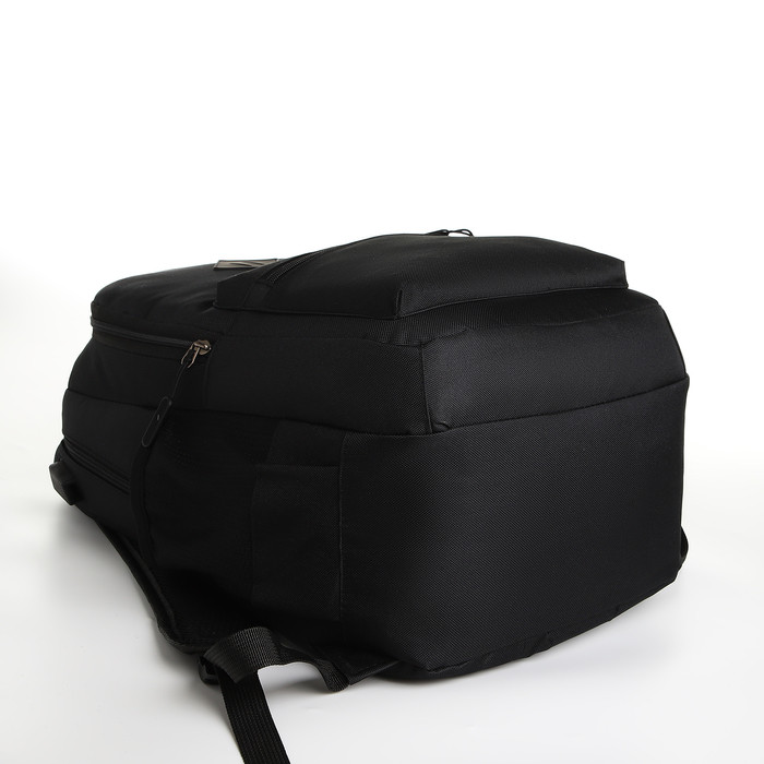 Рюкзак, 29*14*45, 2 отд на молнии, н/к, USB, черный - фото 3 - id-p224252926
