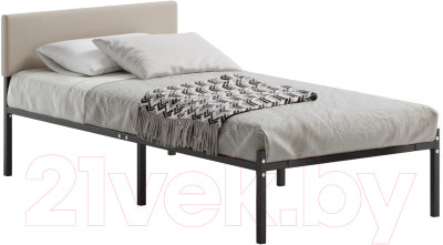 Односпальная кровать Домаклево Лофт с мягкой спинкой 90x200 - фото 1 - id-p224253645