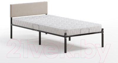 Односпальная кровать Домаклево Лофт с мягкой спинкой 90x200 - фото 2 - id-p224253645