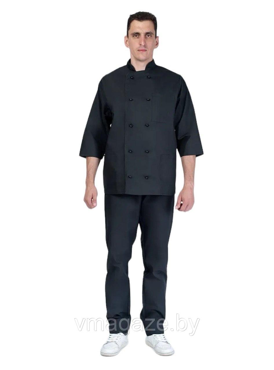 Костюм поварской, шеф-повара,универсальный (цвет-черный) - фото 4 - id-p224256625
