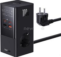 Сетевое зарядное Baseus PowerCombo Tower PowerStrip 2AC2+U2+С 100W CCGAN100-S2ACE