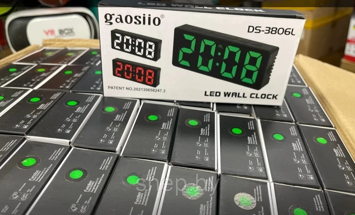 Часы электронные настольные Gaosiio DS-3806L цвет подсветки : зеленый, белый, красный - фото 9 - id-p224258428