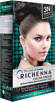 Крем-краска для волос Richenna С хной 3N - фото 1 - id-p224258633