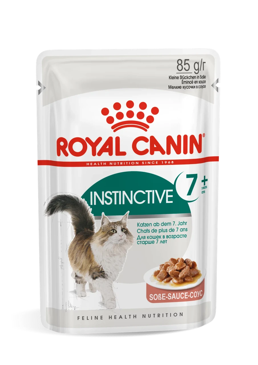 Влажный корм Royal Canin Instinctive 7+ для кошек старше 7 лет (кусочки в соусе) 85гр.