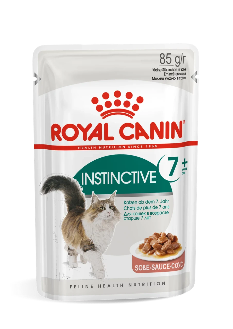Royal Canin Instinctive 7+ влажный корм (кусочки в соусе) для кошек старше 7 лет, 85г., (Австрия) - фото 1 - id-p224263835
