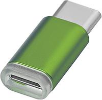 Greenconnect Переходник USB Type C на micro USB 2.0, M/F, Greenconnect, зелёный, GCR-UC3U2MF-Green