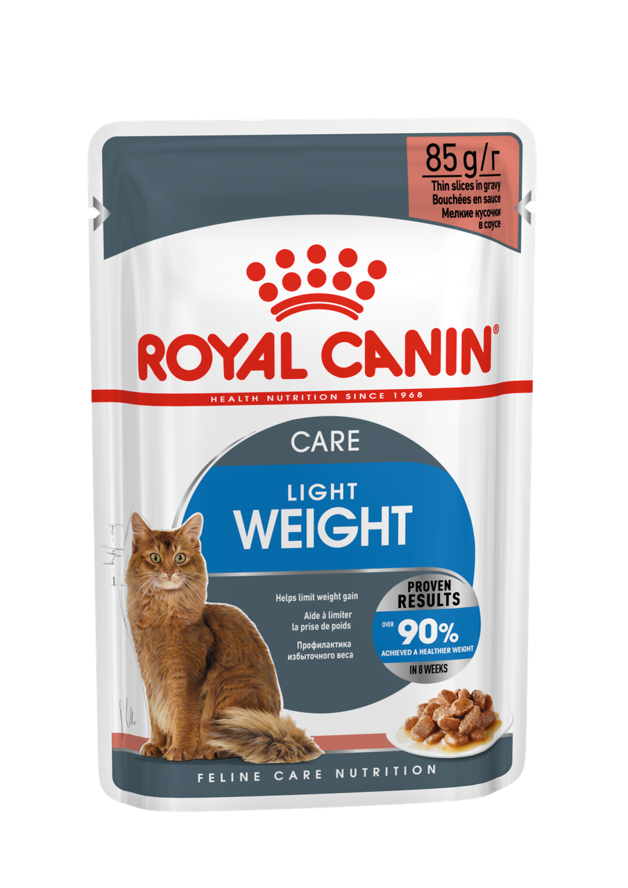 Влажный корм Royal Canin Light Weight Care для взрослых кошек (кусочки в соусе) 85гр.