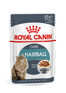 Влажный корм Royal Canin Hairball Care для взрослых кошек  (кусочки в соусе) 85гр.