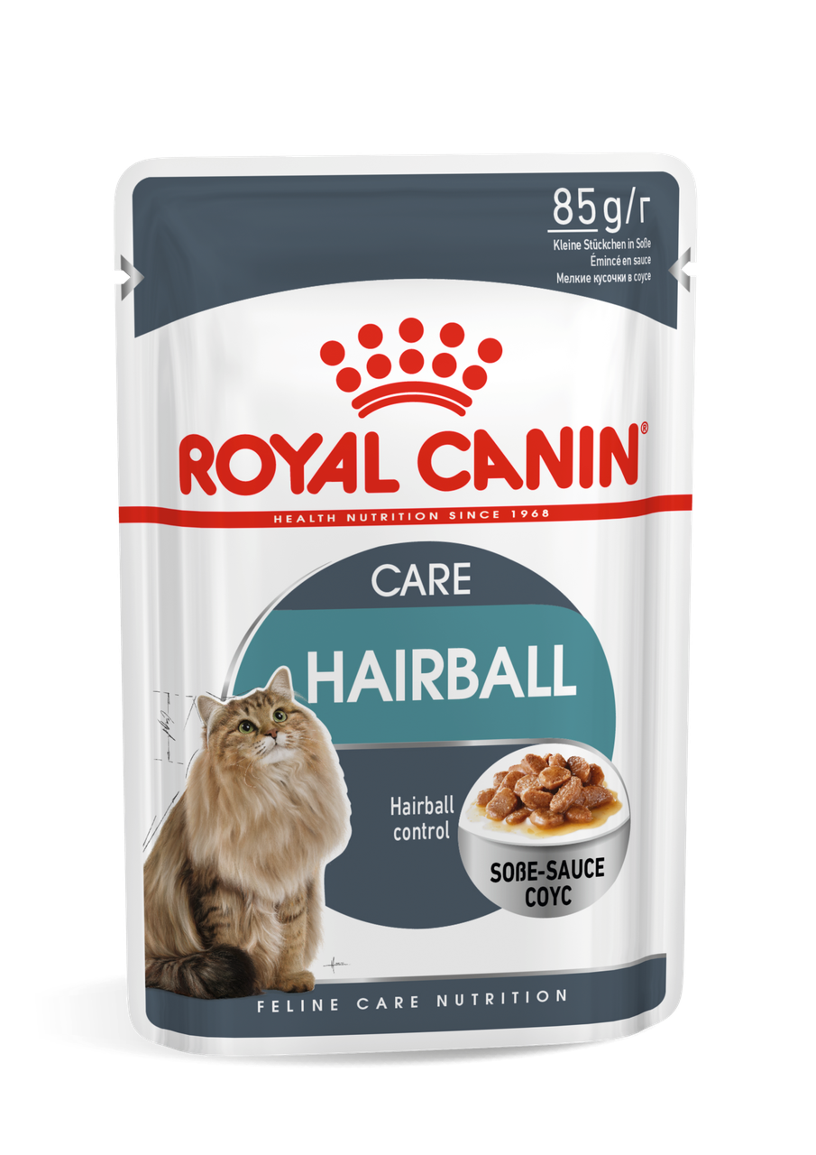 Royal Canin Hairball Care влажный корм (кусочки в соусе) для взрослых кошек, 85г., (Австрия) - фото 1 - id-p224263954