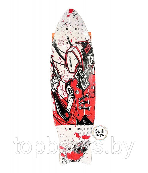 Скейтборд " Красный с белым принт " - фото 1 - id-p224263991