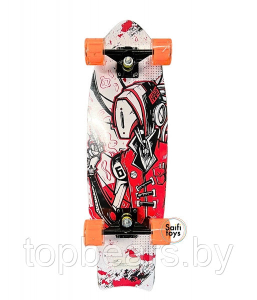 Скейтборд " Красный с белым принт " - фото 2 - id-p224263991