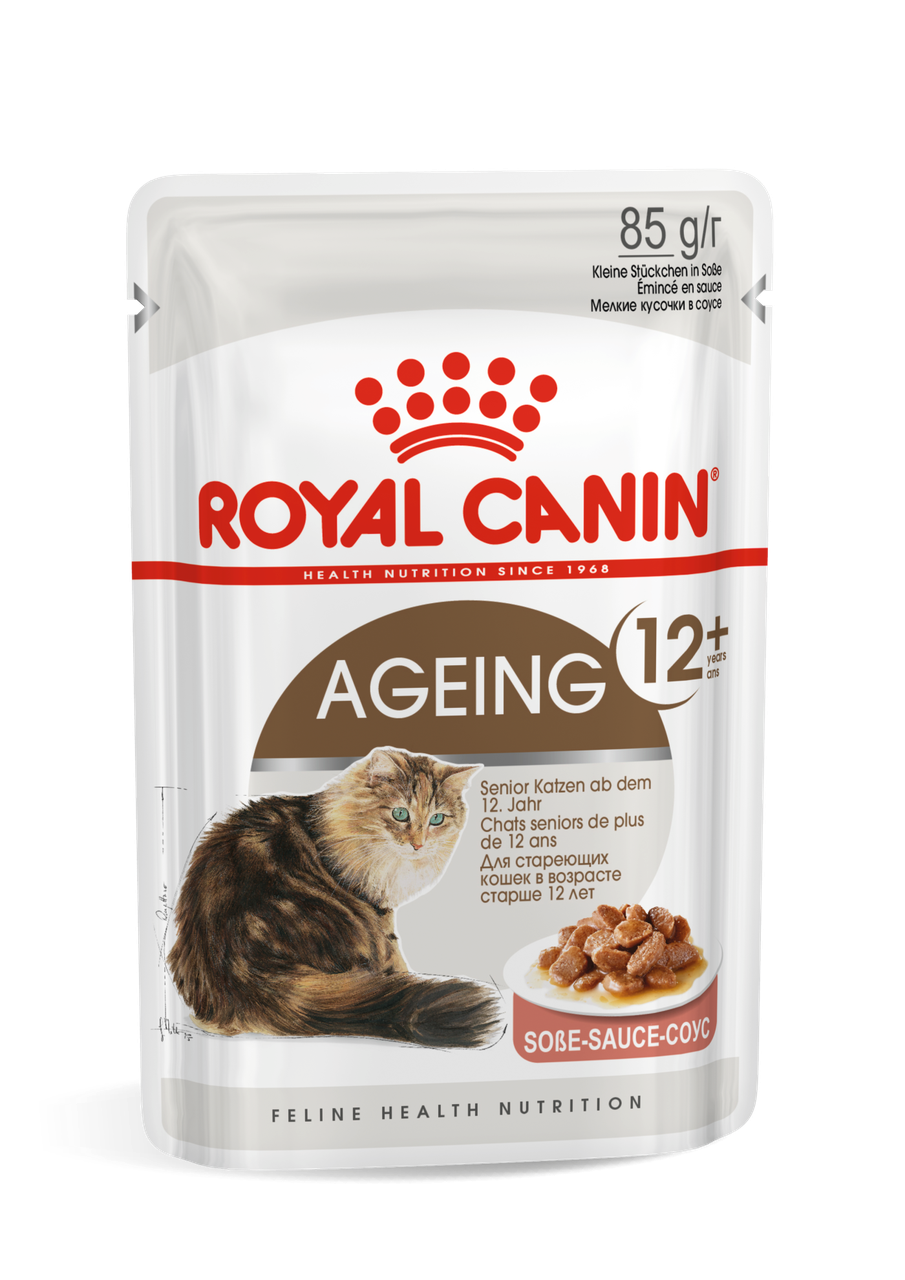 Влажный корм Royal Canin Ageing 12+ для стареющих кошек (кусочки в соусе) 85гр.