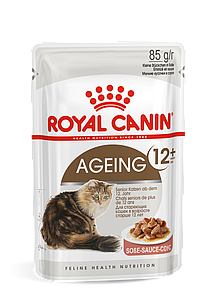 Влажный корм Royal Canin Ageing 12+ для стареющих кошек (кусочки в соусе) 85гр.