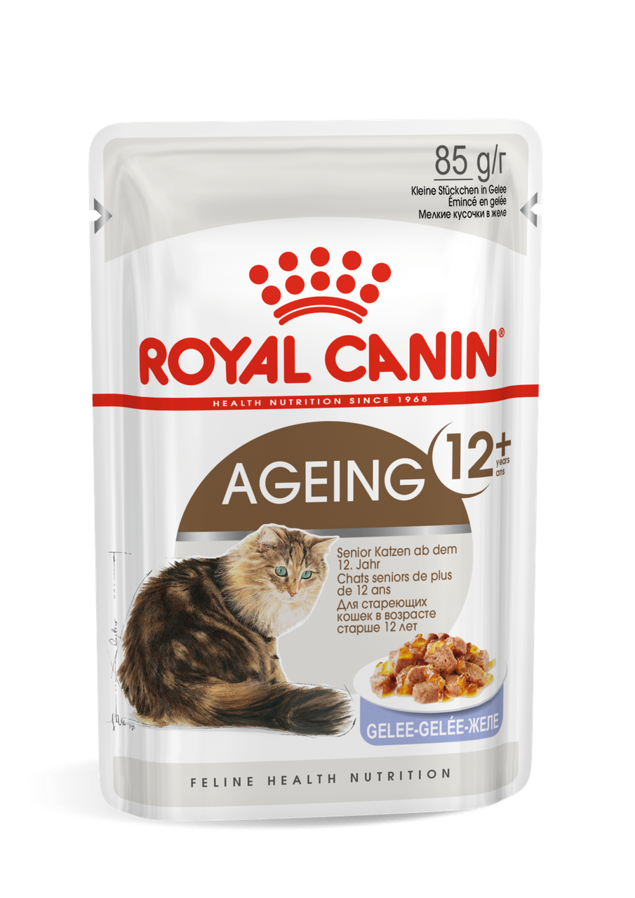 Влажный корм Royal Canin Ageing 12+ для стареющих кошек (кусочки в желе) 85гр.