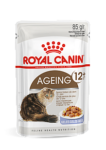 Влажный корм Royal Canin Ageing 12+ для стареющих кошек (кусочки в желе) 85гр.