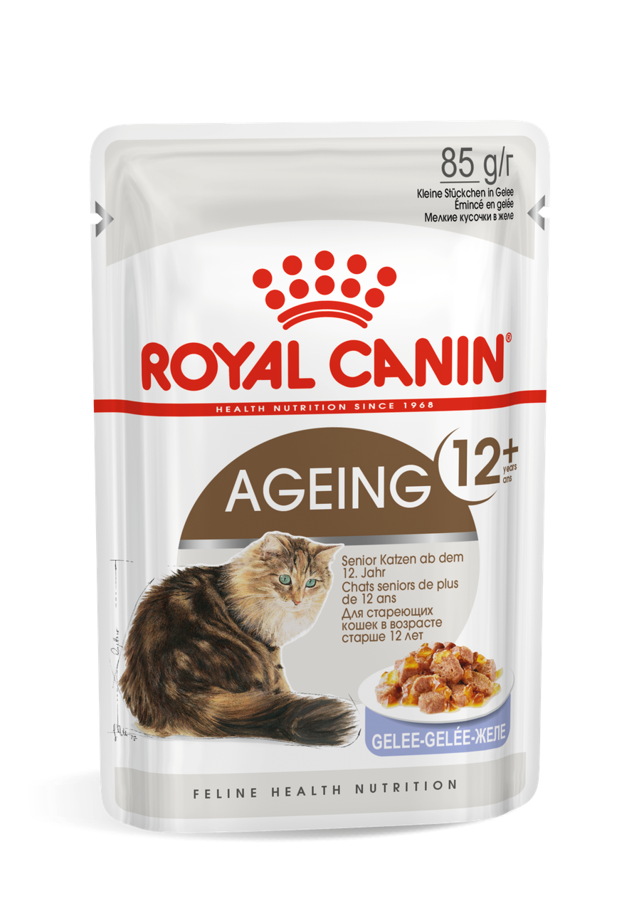Royal Canin Ageing 12+ in JELLY влажный корм (кусочки в желе) для стареющих кошек, 85г., (Австрия) - фото 1 - id-p224264016