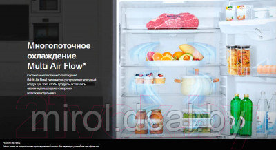 Холодильник с морозильником LG DoorCooling+ GA-B509CQSL - фото 7 - id-p224266546