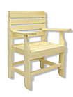 Стул-кресло простое, осина, фото 2