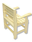 Стул-кресло простое, осина, фото 7