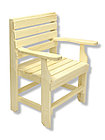 Стул-кресло простое, осина, фото 3