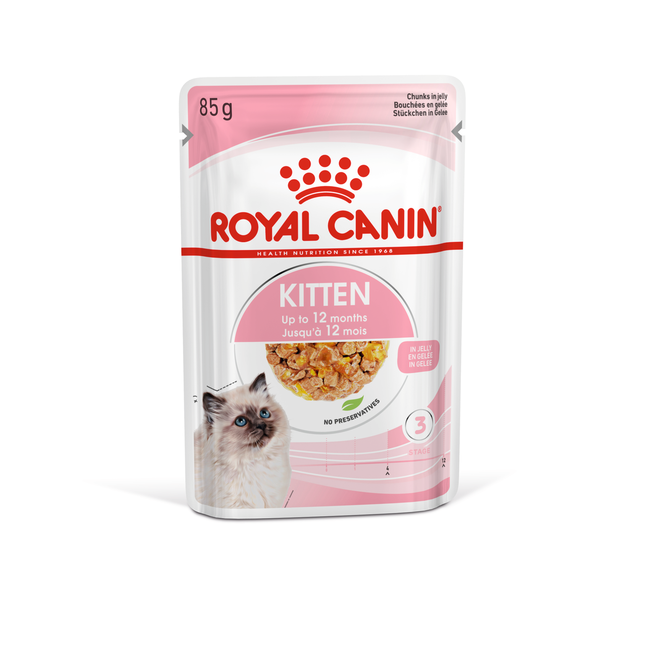 Royal Canin Kitten влажный корм (кусочки в желе) для котят, 85г., (Россия) - фото 1 - id-p224267541