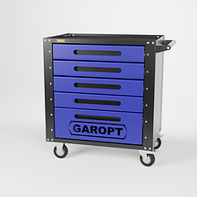 Тележка инструментальная Garopt 5 ящиков CИНЯЯ, Серия "Low-cost", артикул GT5.blue