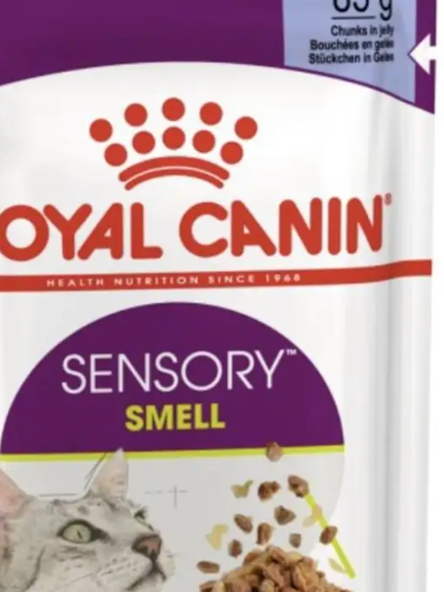 Royal Canin SENSORY SMELL GRAVY (запах) влажный корм (кусочки в желе) для взрослых кошек, 85г., (Австрия) - фото 1 - id-p224268665